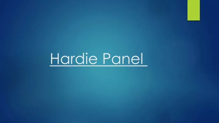 hardie panel