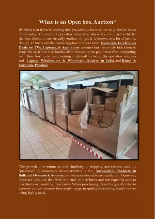 what is an open box auction
