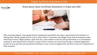 Get Solution for degree certificate attestation in UAE