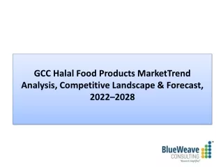 GCC Halal Food Products Market Report 2022-2028