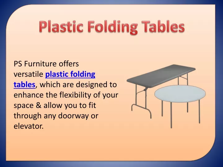 plastic folding tables