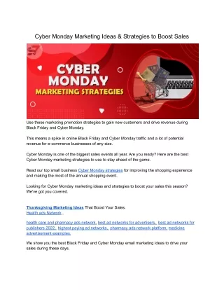 Cyber Monday Marketing Ideas & Strategies to Boost Sales.
