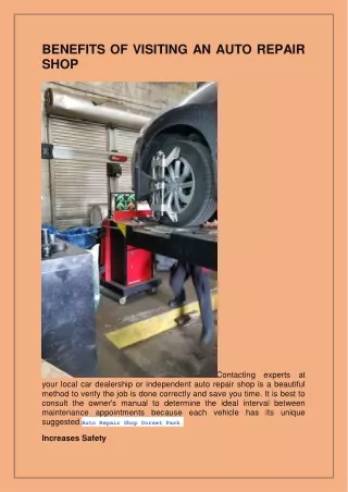 benefits of visiting an auto repair shop