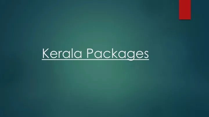 kerala packages