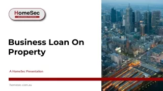 Business Loan On Property