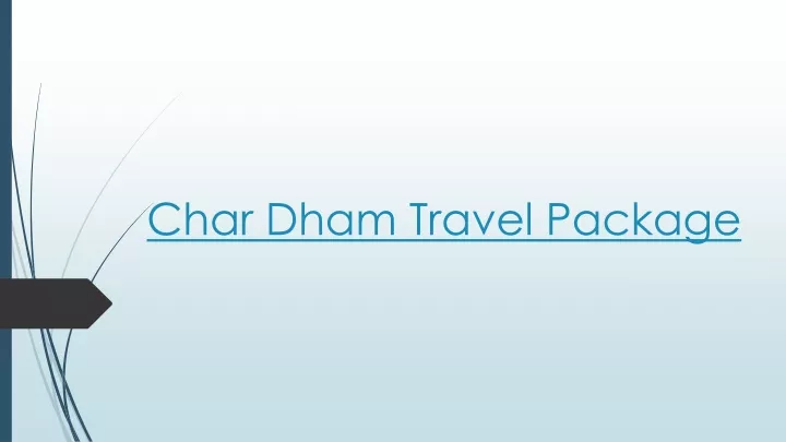 char dham travel package