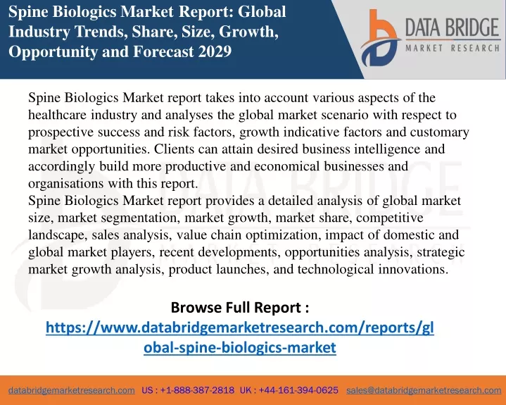 spine biologics market report global industry