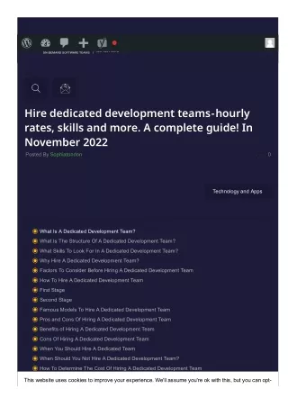 Hire dedicated development teams - hourly rates, skills and more. A complete guide
