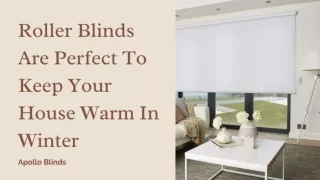 Roller Blinds Are Perfect To Keep Your House Warm In Winter