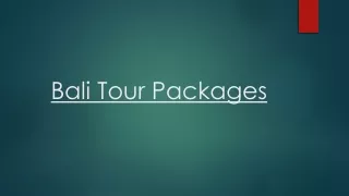 bali tour packages