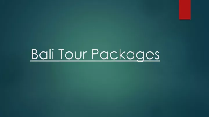 bali tour packages