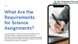 What Are the Requirements for Science Assignments?