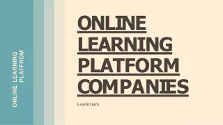 Online learning platform companies | LeaderJam