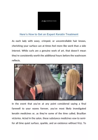 Here’s How to Get an Expert Keratin Treatment
