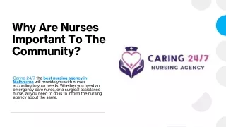 Why Are Nurses Important To The Community