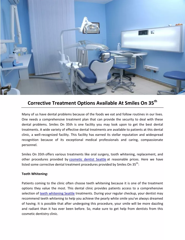 corrective treatment options available at smiles