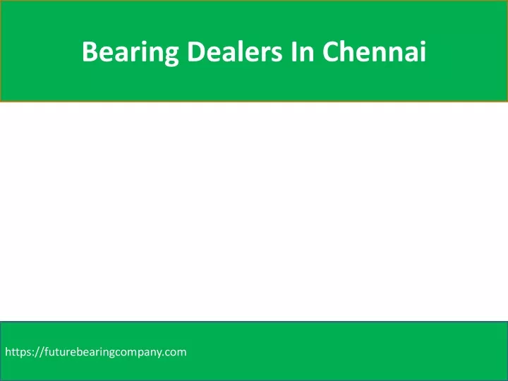 bearing dealers in chennai
