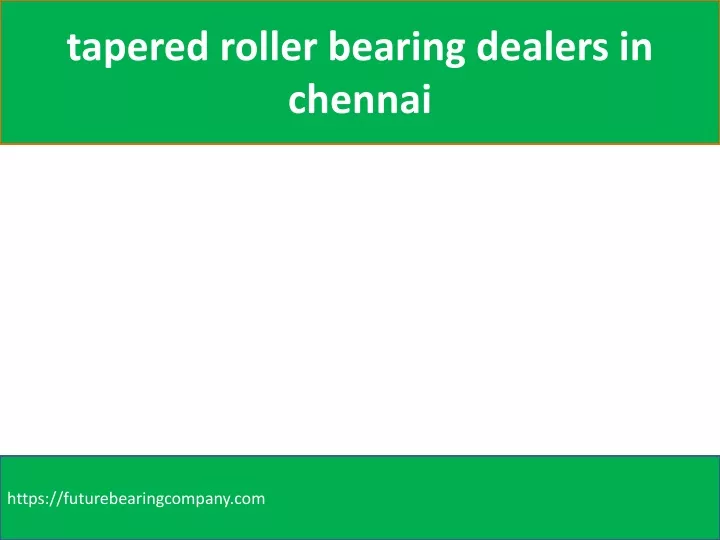 tapered roller bearing dealers in chennai