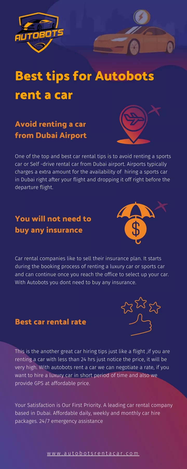 best tips for autobots rent a car