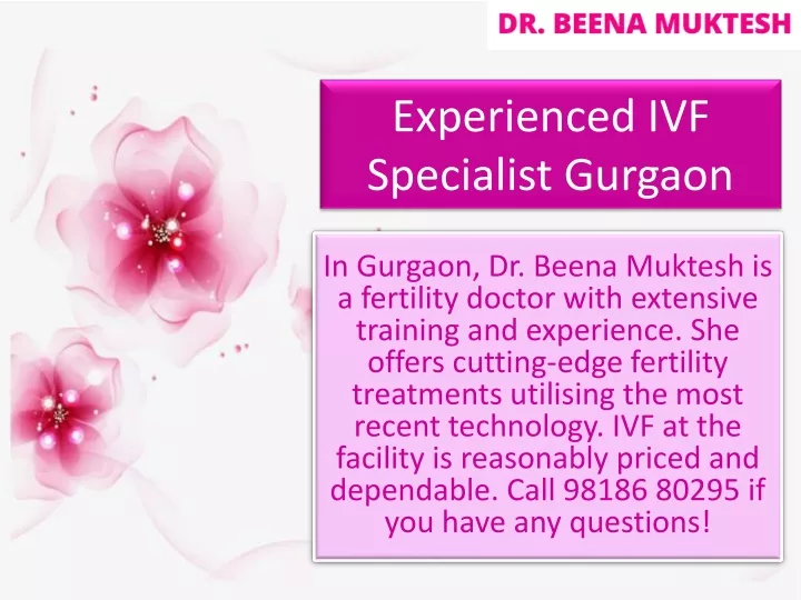 experienced ivf specialist gurgaon