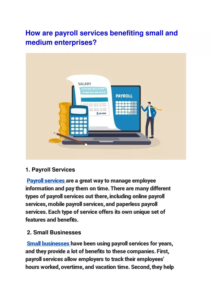 how are payroll services benefiting small