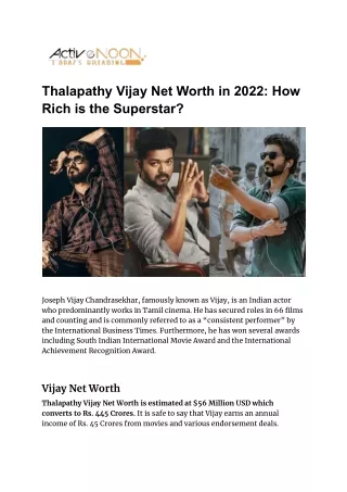 thalapathy vijay net worth in 2022 how rich