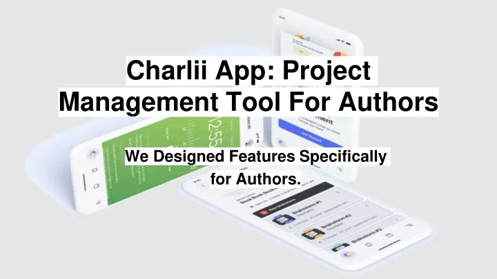 charlii app project management tool for authors