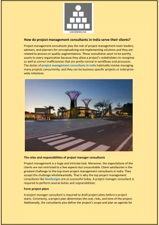 How do project management consultants in India serve their clients?