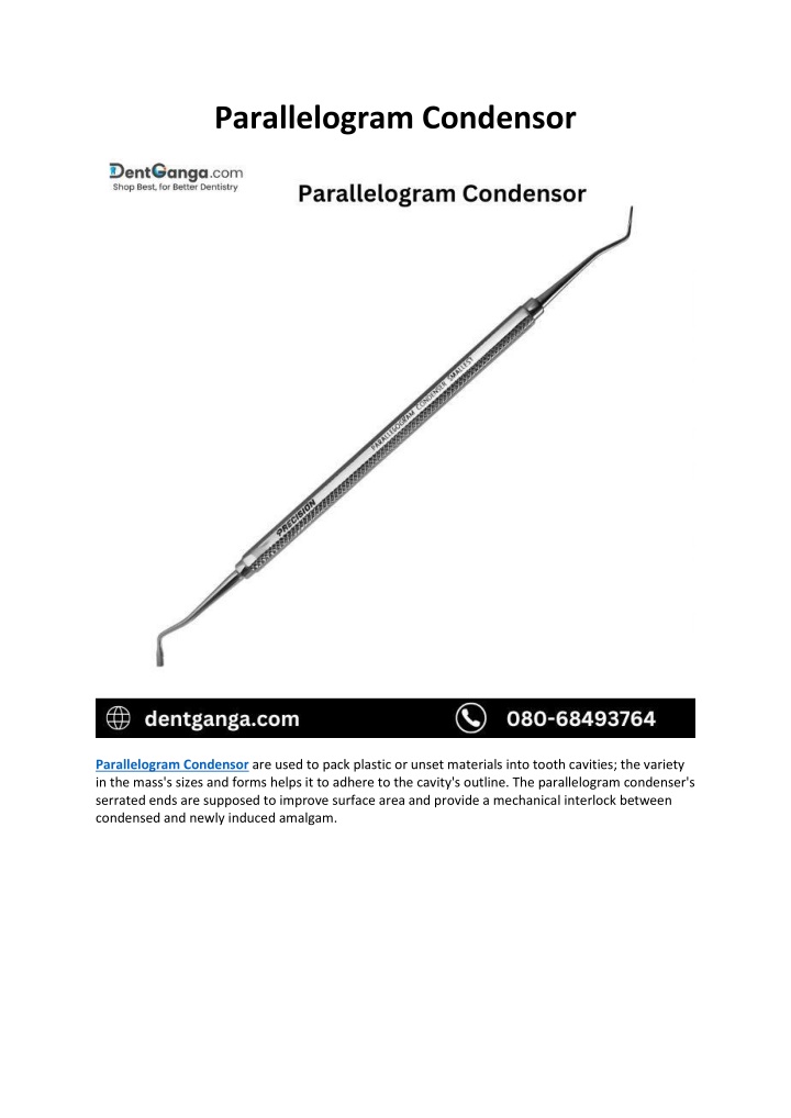 parallelogram condensor