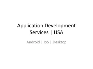 application development services usa