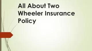 Two Wheeler Insurance