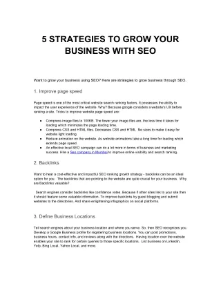 5 STRATEGIES TO GROW YOUR BUSINESS WITH SEO pdf