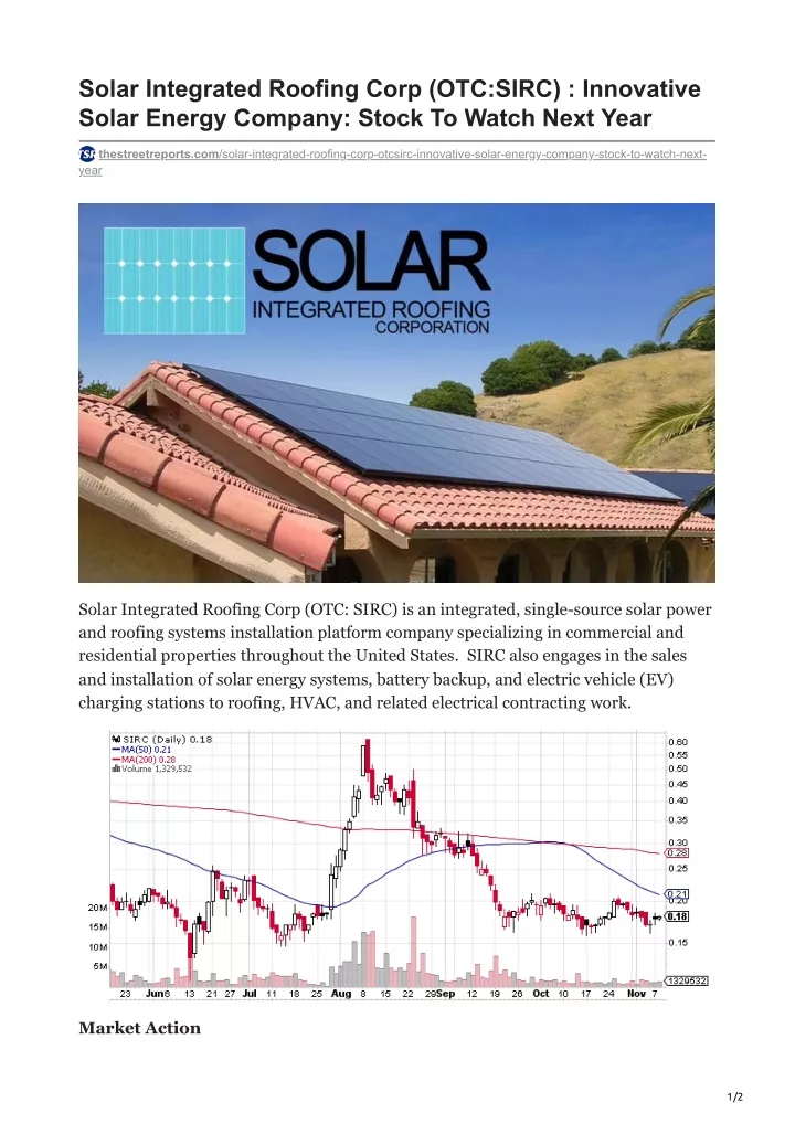 solar integrated roofing corp otc sirc innovative