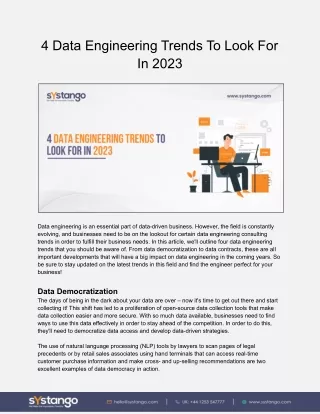 4 data engineering trends to look for in 2023