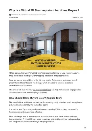 rendervisuals.com.au-Why Is a Virtual 3D Tour Important for Home Buyers