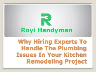 Hiring Experts To Handle The Plumbing Issues