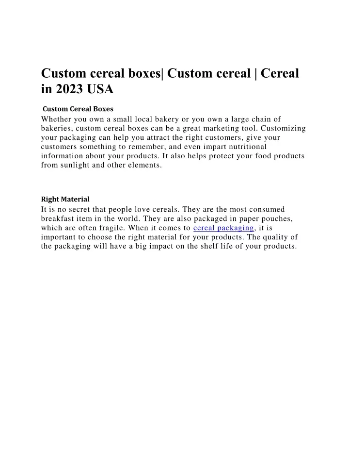 custom cereal boxes custom cereal cereal in 2023