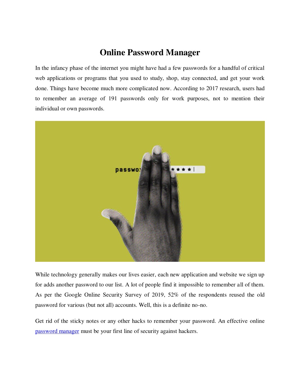 Curated visual reference: Online Password Management Enforcement Reference: Ppt Online Password Manager Powerpoint Presentation Free Download