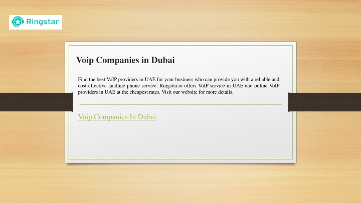 voip companies in dubai