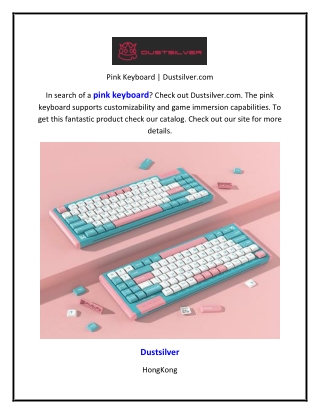 Pink Keyboard | Dustsilver.com