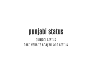 punjabi status
