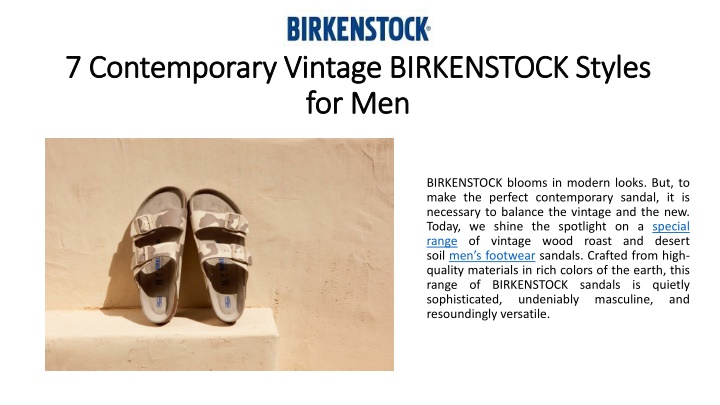 7 contemporary vintage birkenstock styles for men