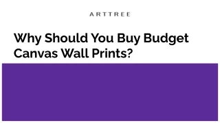 why should you buy budget canvas wall prints