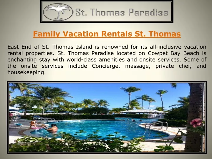 family vacation rentals st thomas