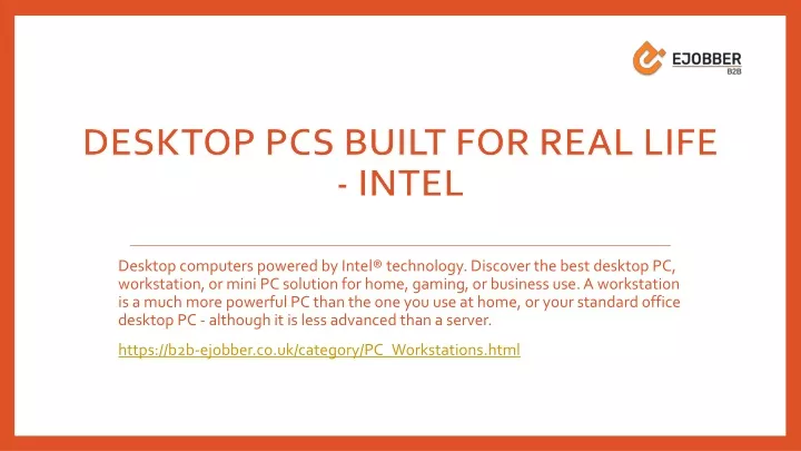 desktop pcs built for real life intel