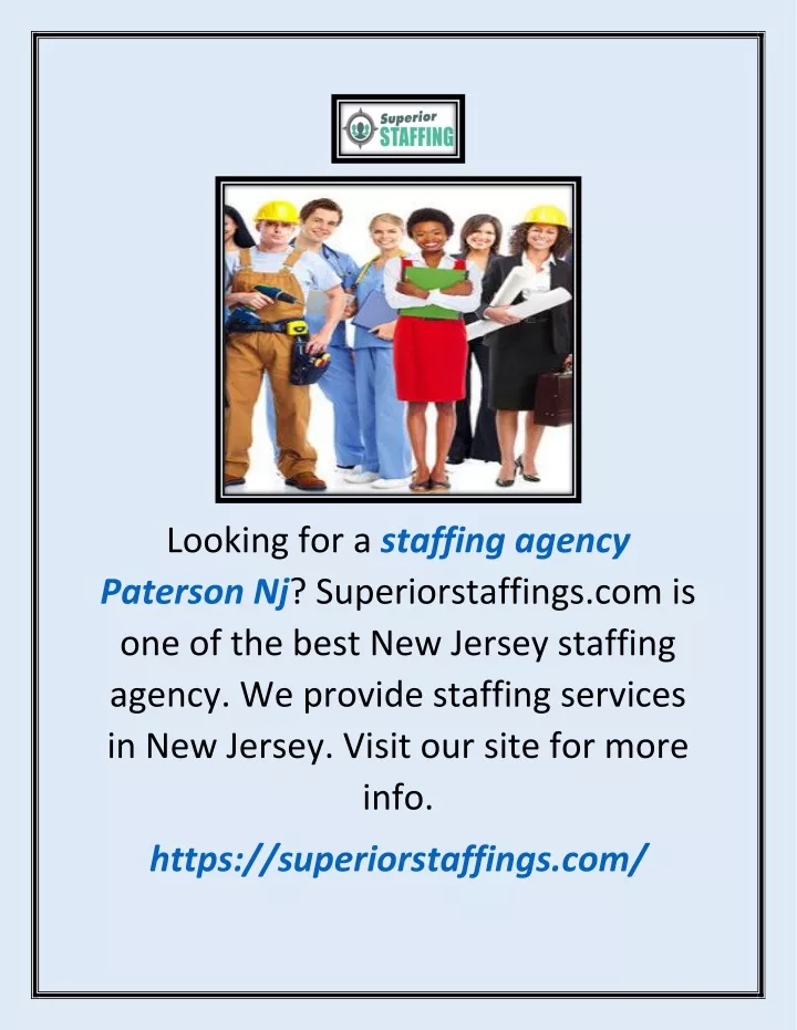 looking for a staffing agency paterson