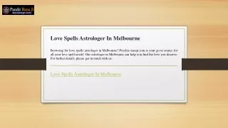 Love Spells Astrologer In Melbourne  Psychic-ranaji.com