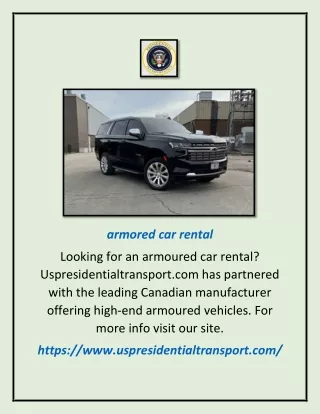 armored car rental