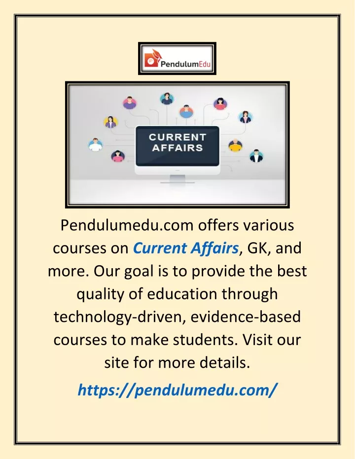 pendulumedu com offers various courses on current