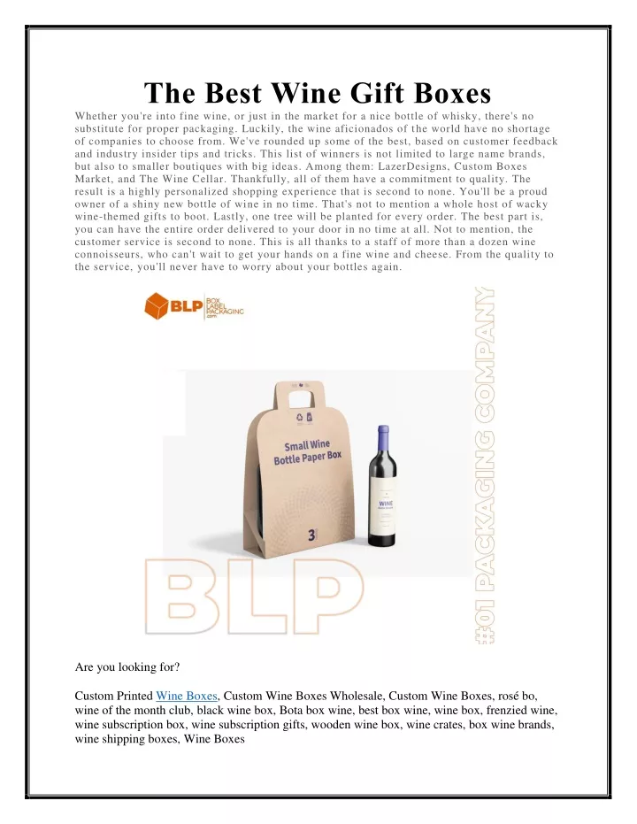 PPT The Best Wine Gift Boxes wine boxes wooden wine box PowerPoint